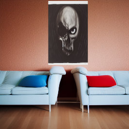 Crânio de mau puro | AI Art Poster