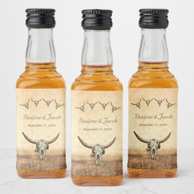 Crânio de Vaca Touro Russo do País do Casamento Ru (Garrafas)