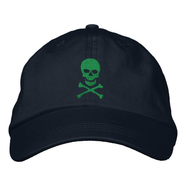 Crânio do Grunge e boné bordado dos Crossbones (Frente)