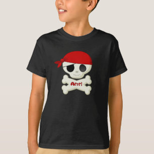 Crânio do pirata e t-shirt pequenos dos Crossbone