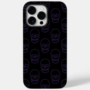 Crânio em roxo e preto