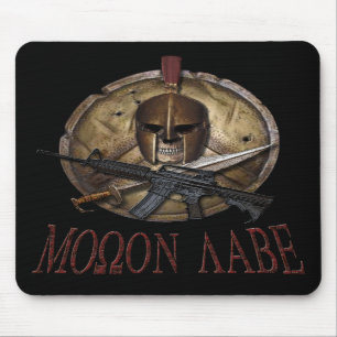 Crânio espartano de Molon Labe com M-4 Mousepad