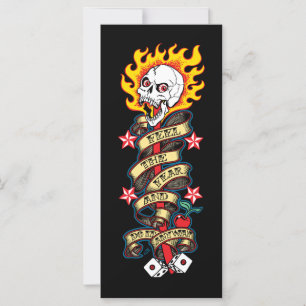 Crânio flamejante sente o medo