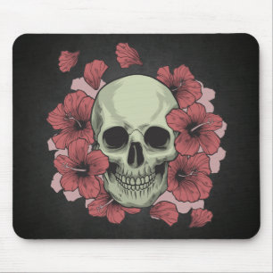 Crânio Floral do Dia de los Muertos  Mousepad