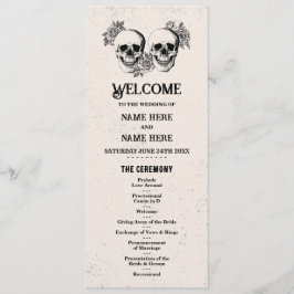 Cranio Menu de Boas-vindas de Halloween Cerimônia 