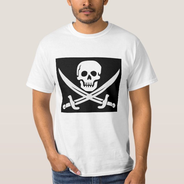 CRÂNIO N CROSSBONES PIRATE T-SHIRTS (Frente)