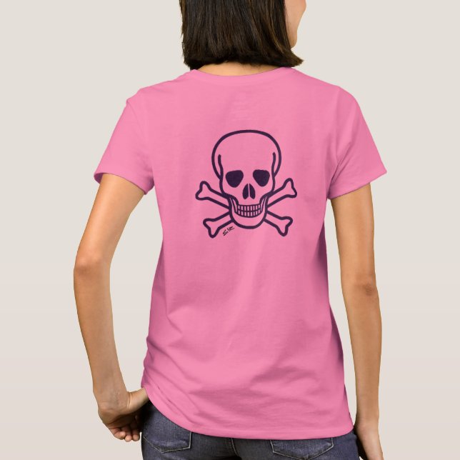Crânio n Ossos - T-shirt rosa (Verso)