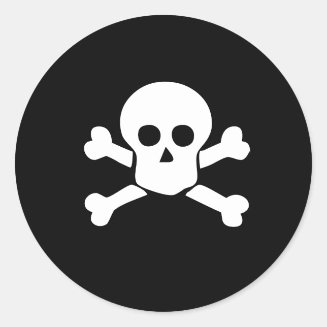 Crânio pirata e autocolante para crianças (Frente)