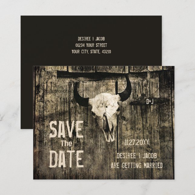 Crânio Russo De Vaca Ocidental Salvar O Orçamento  (Frente/Verso)