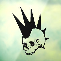 Crânio Sem Mandíbula Punk Personalizável