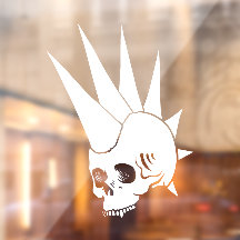 Crânio Sem Mandíbula Punk Personalizável Versão 2