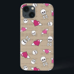 Crânios<br><div class="desc">padrão de wallpaper retrô sem descontinuidades com crânios e corações,  com máscara de recorte © e ® Bigstock® - Todos os Direitos Reservados.</div>