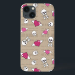 Crânios<br><div class="desc">padrão de wallpaper retrô sem descontinuidades com crânios e corações,  com máscara de recorte © e ® Bigstock® - Todos os Direitos Reservados.</div>