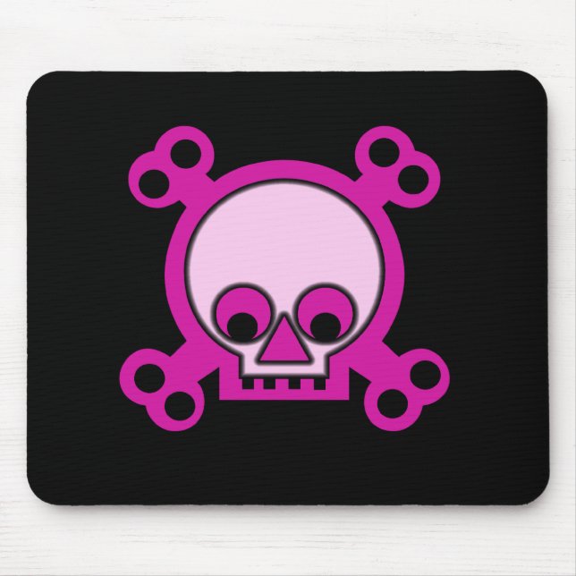 Crânios cor-de-rosa Mousepad (Frente)