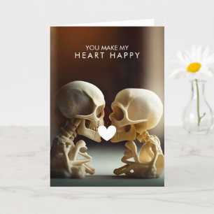 CRÂNIOS DE AMOR   Cartão de Saudação Dobrado