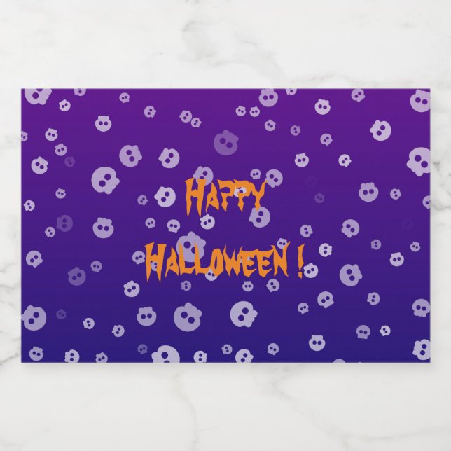 Crânios de Halloween (Rótulo Único)