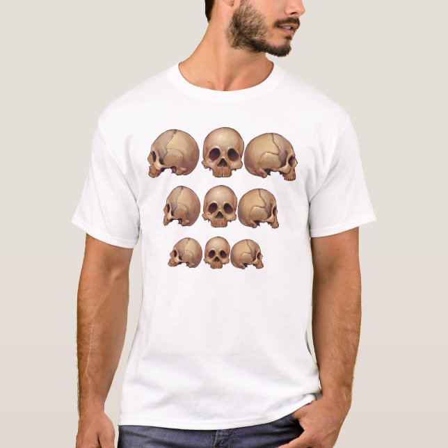 Crânios de Mori da lembrança que descem a camisa (Frente)