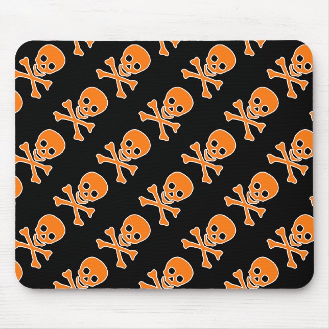 Crânios Mousepad do pirata do Dia das Bruxas (Frente)