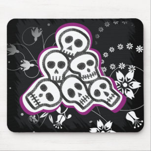 Crânios o Dia das Bruxas Mousepads
