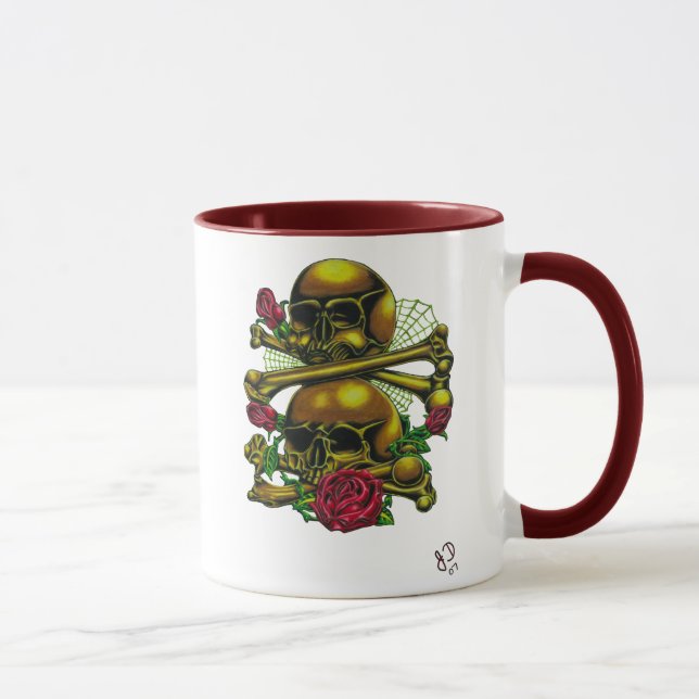 Crânios, Web, e caneca dos rosas (Direita)