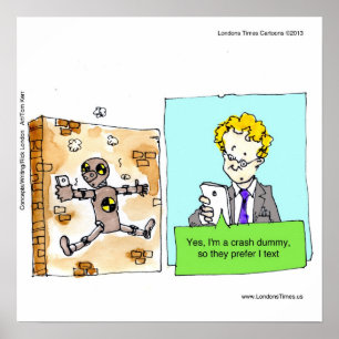 Crash Text Dummy Engraçado Poster