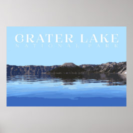 Crater Lake Poster, Impressão do Parque Nacional