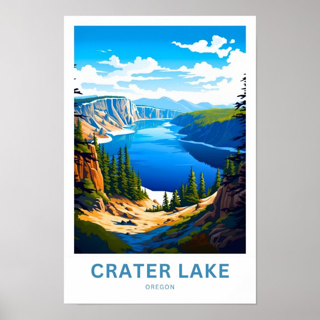 Crater Lake Viagem Impressão (Frente)