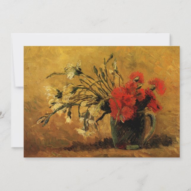 Cravo Vermelho e Branco por Vincent van Gogh (Frente)