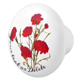 Cravo Vermelho Floral Elegante Personalizável