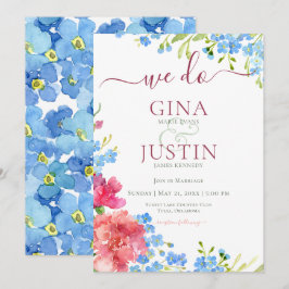 Cravos e Esquecer-me do Convite de Casamento