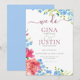 Cravos e Esquecer-me do Convite de Casamento