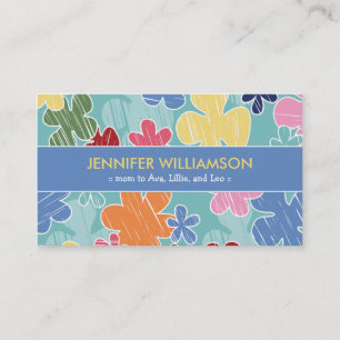 Crayon - Cartão de Mamãe de desenho (azul)