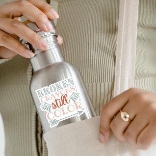 "Crayons quebrados...." Adesivo de vinil com forma