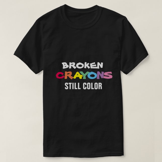 CRAYONS QUEBRADOS AINDA COR T-Shirt (Frente do Design)