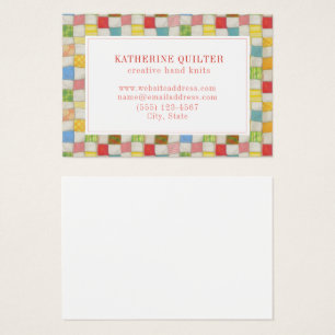 CRAZY QUILT 3,5x2,5 Cartão de visita II