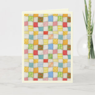 CRAZY QUILT Cartão de Agradecimento / Creme