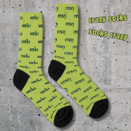 Crazy Socks - socks crazy, on green