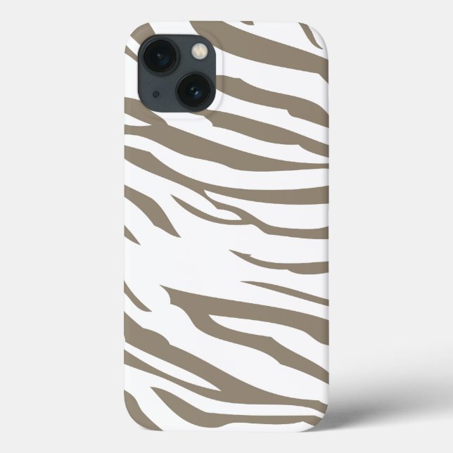 Cream Brown White Zebra Print (Verso)