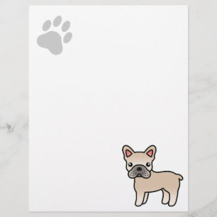 Cream Cartoon French Buldogue