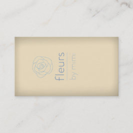 Cream Ecru Cartão de visita com Rosa