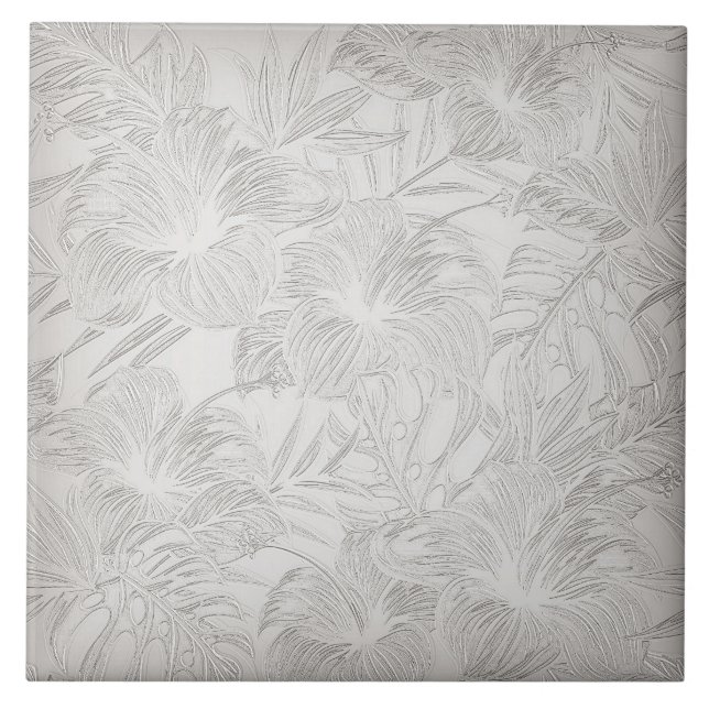Cream Floral Cerâmica Azulejo (Frente)