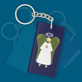 Cream Guardian Angel (frente e verso) Chaveiro