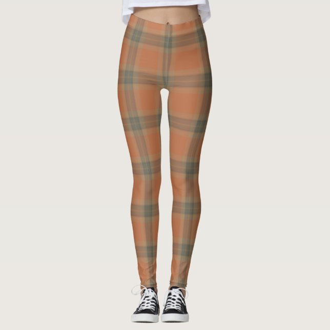 Cream Tartan Leggings (Frente)
