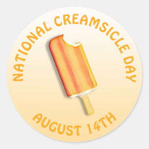 Creamsicle dia etiquetas nacionais do 14 de agosto