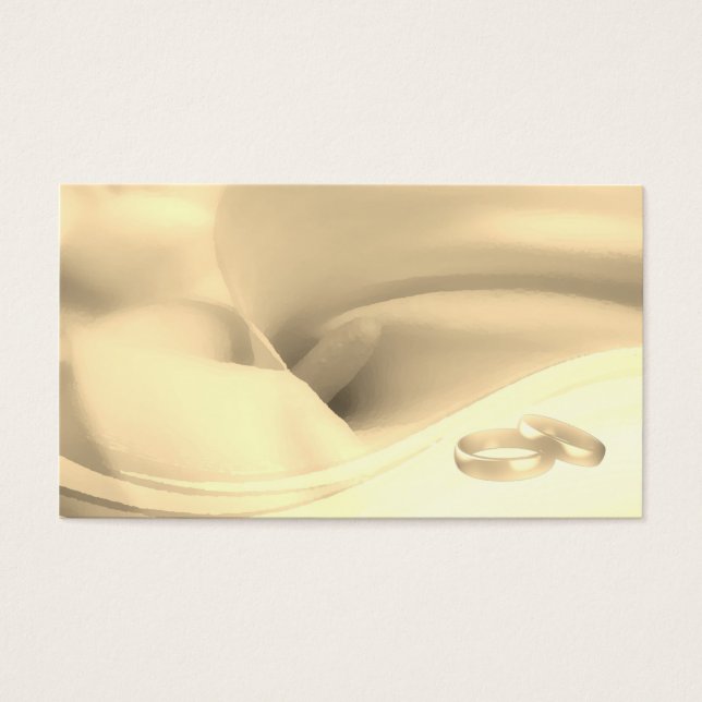 Creamy Calla Lily Wedding Rings Favor Tag (Frente)