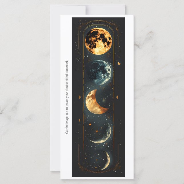 Create Your Own Moon Phases Bookmark Card (Frente)