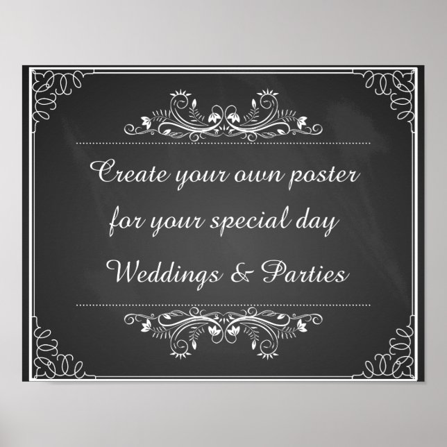 Create your own poster for your wedding or party (Frente)
