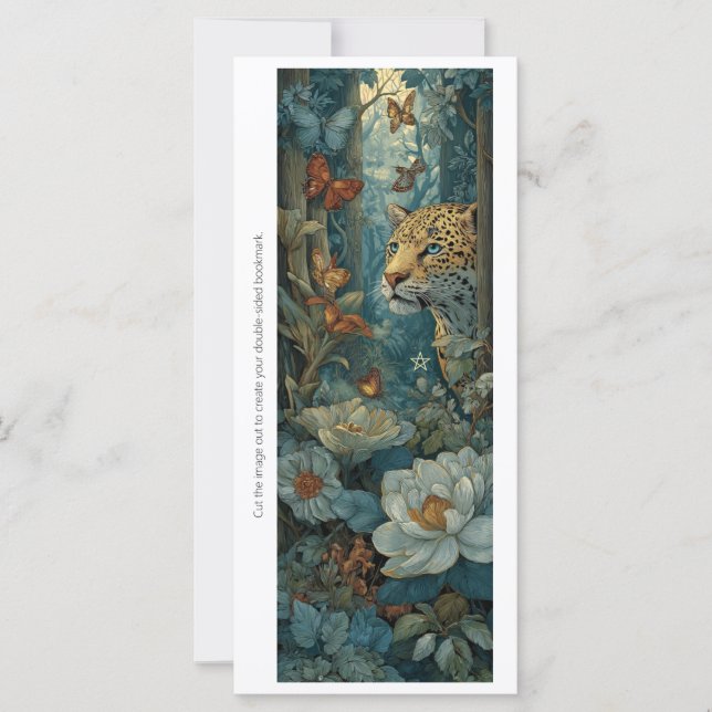 Create Your Own Tropical Cheetah Bookmark Card (Frente)