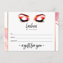 Creative Watercolor Eyelashes Gift Certificate