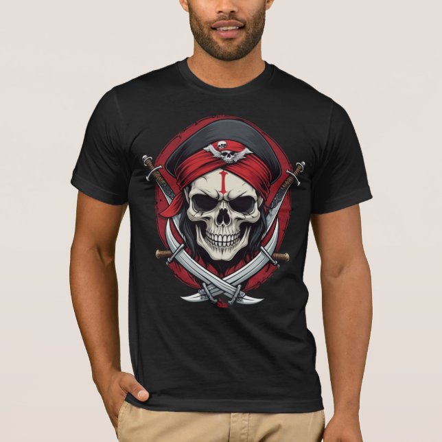 "Credo do Capitão: T-Shirt Pirata" (Frente)